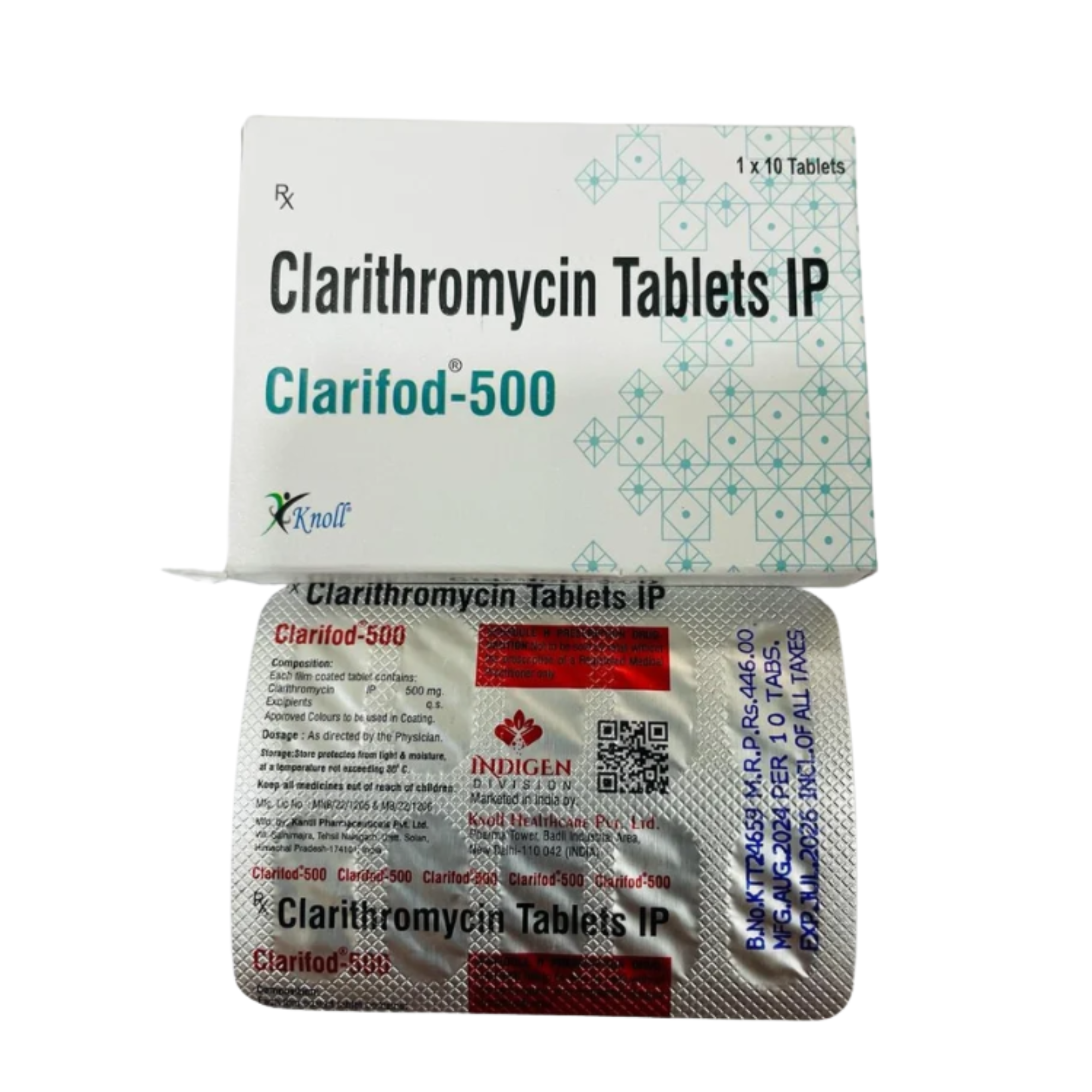 Clarithromycin Tablets 500 Mg