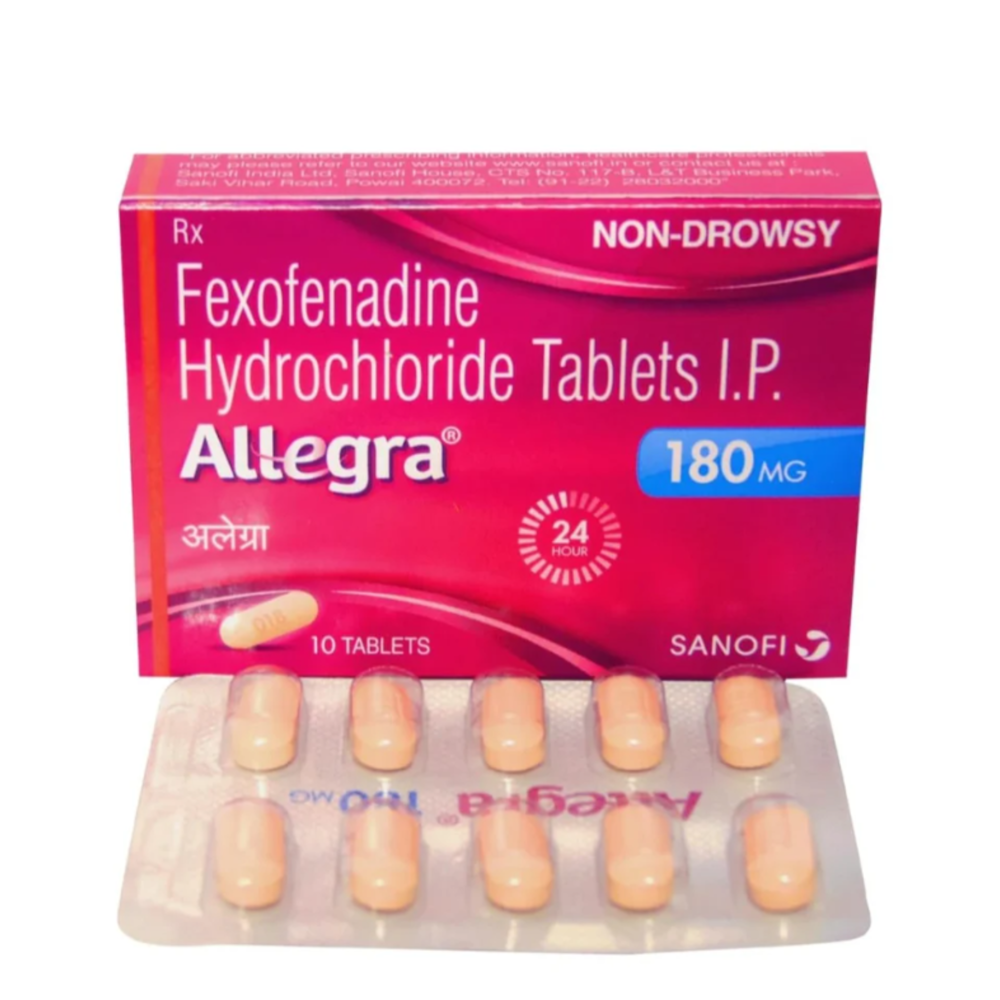 180mg Allegra Fexofenadine Hydrochloride