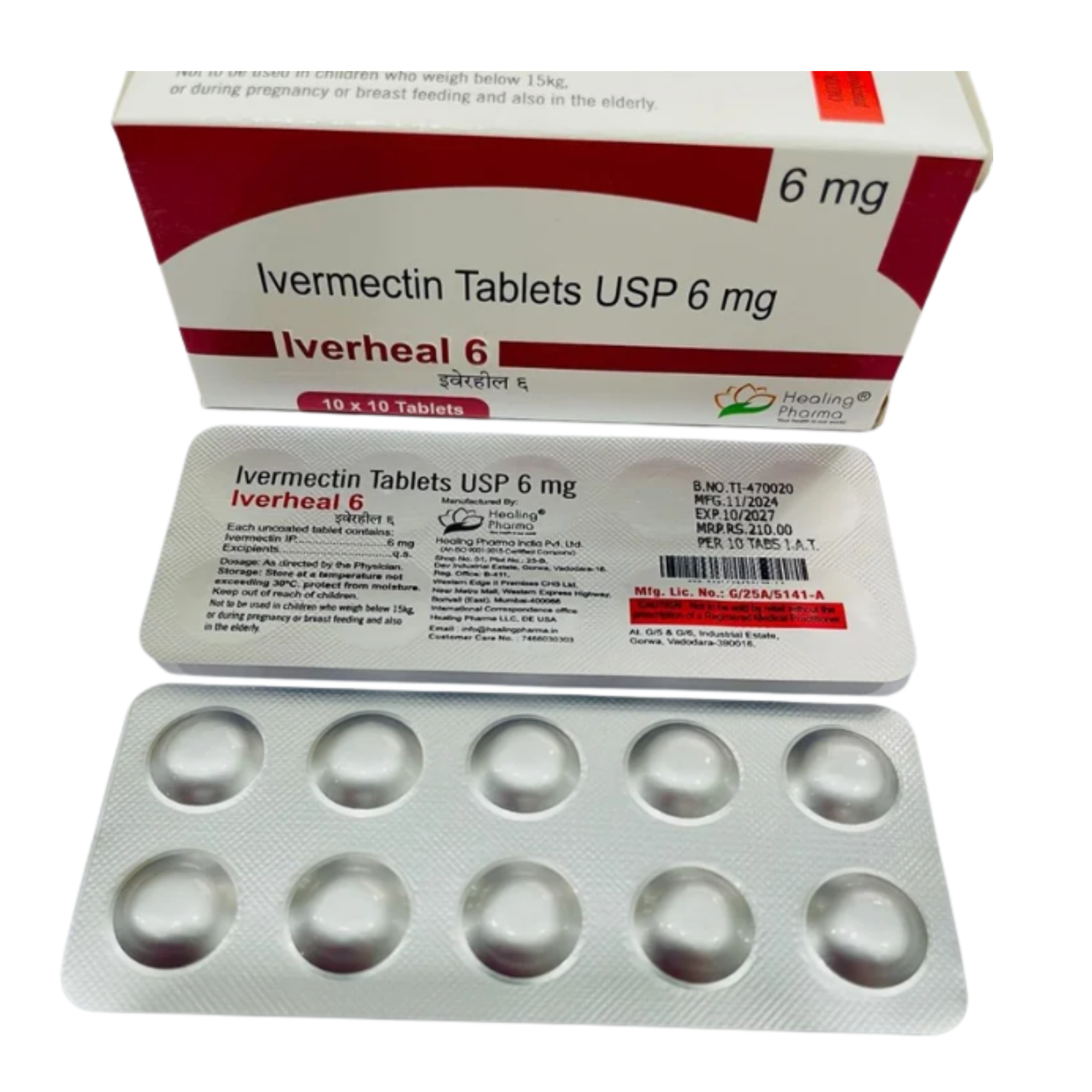 6mg Iverheal Ivermectin Tablets