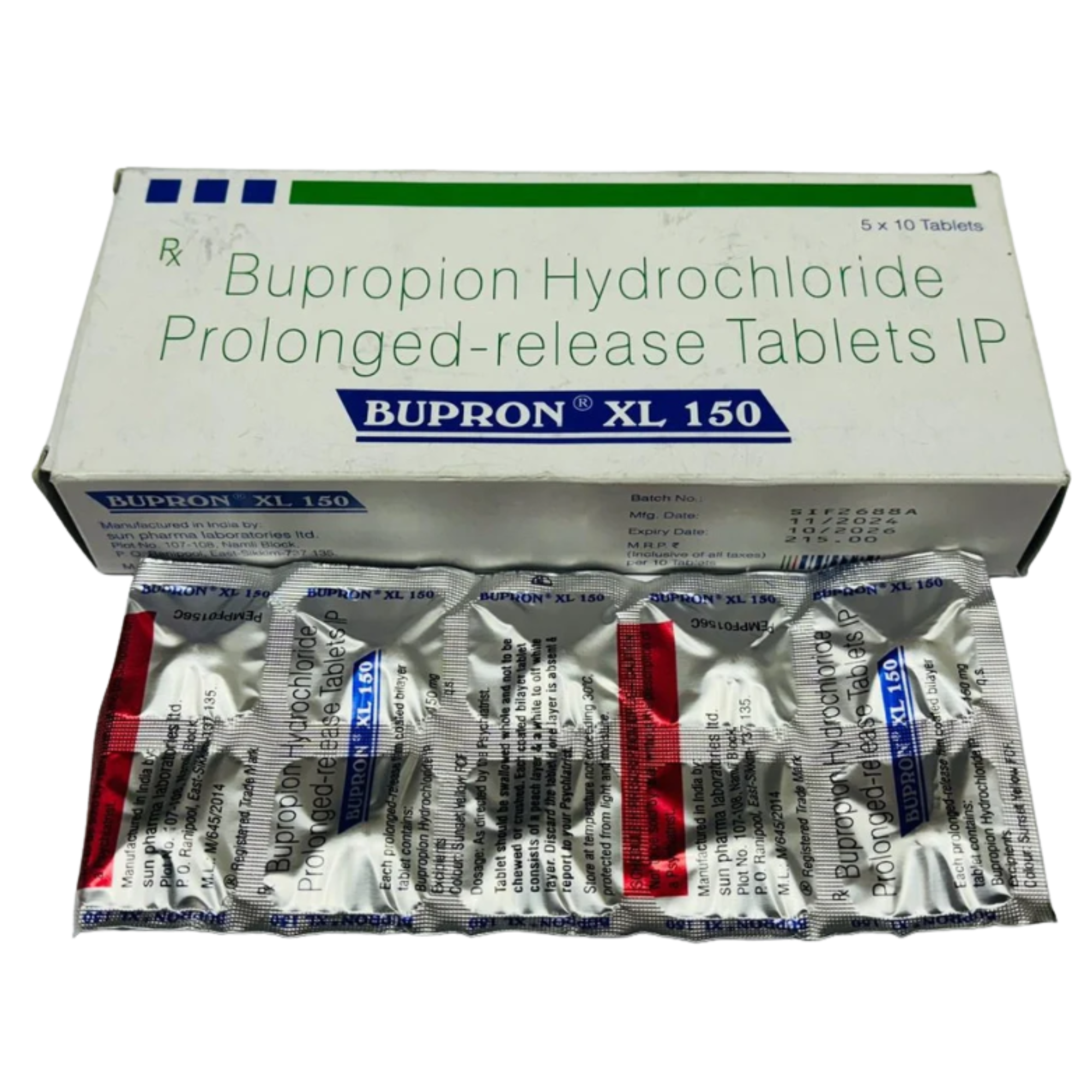 Bupropion Hydrochloride prolonged-release tablet