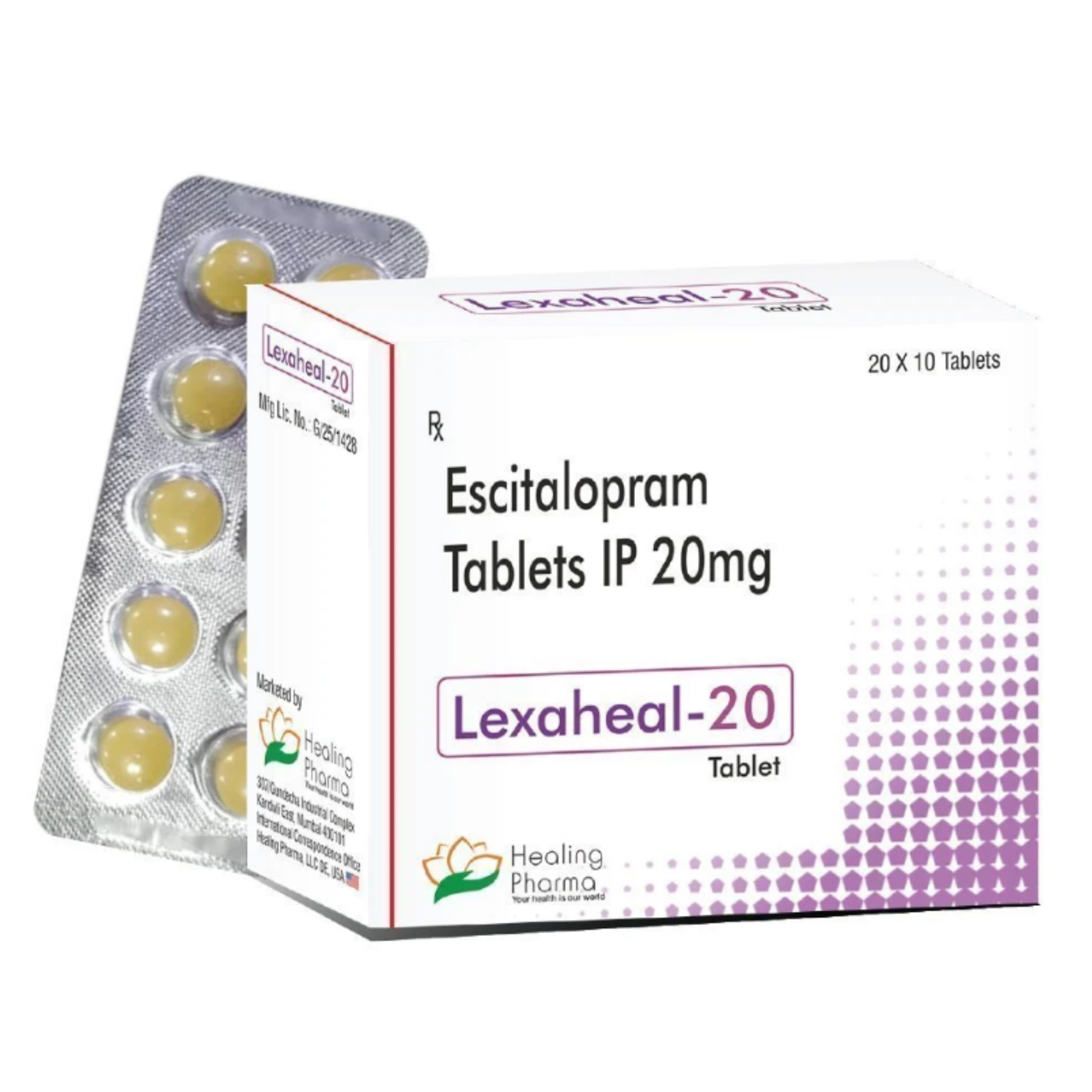 Escitalopram Tablets Ip 20 Mg
