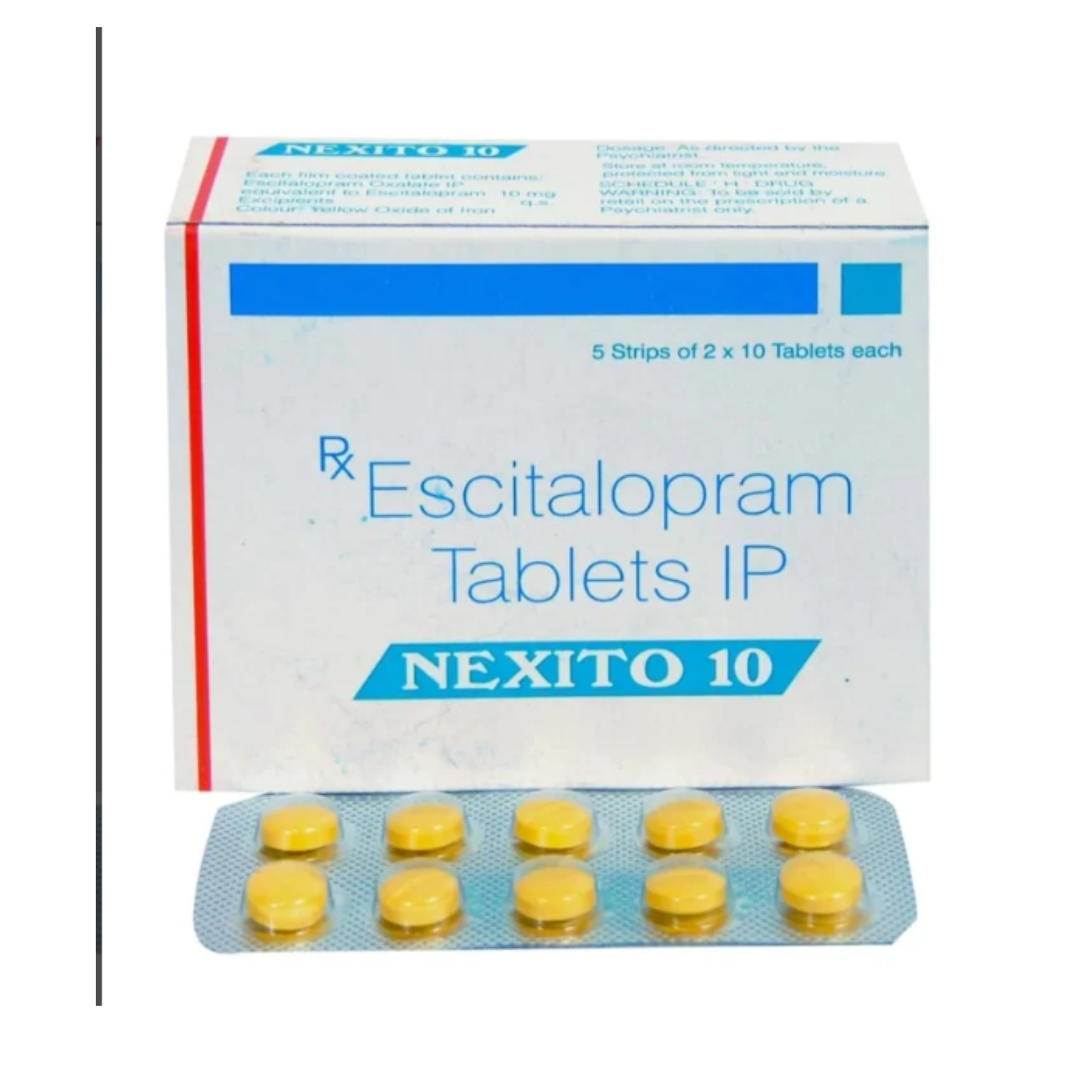 10mg Nexito Escitalopram Tablets