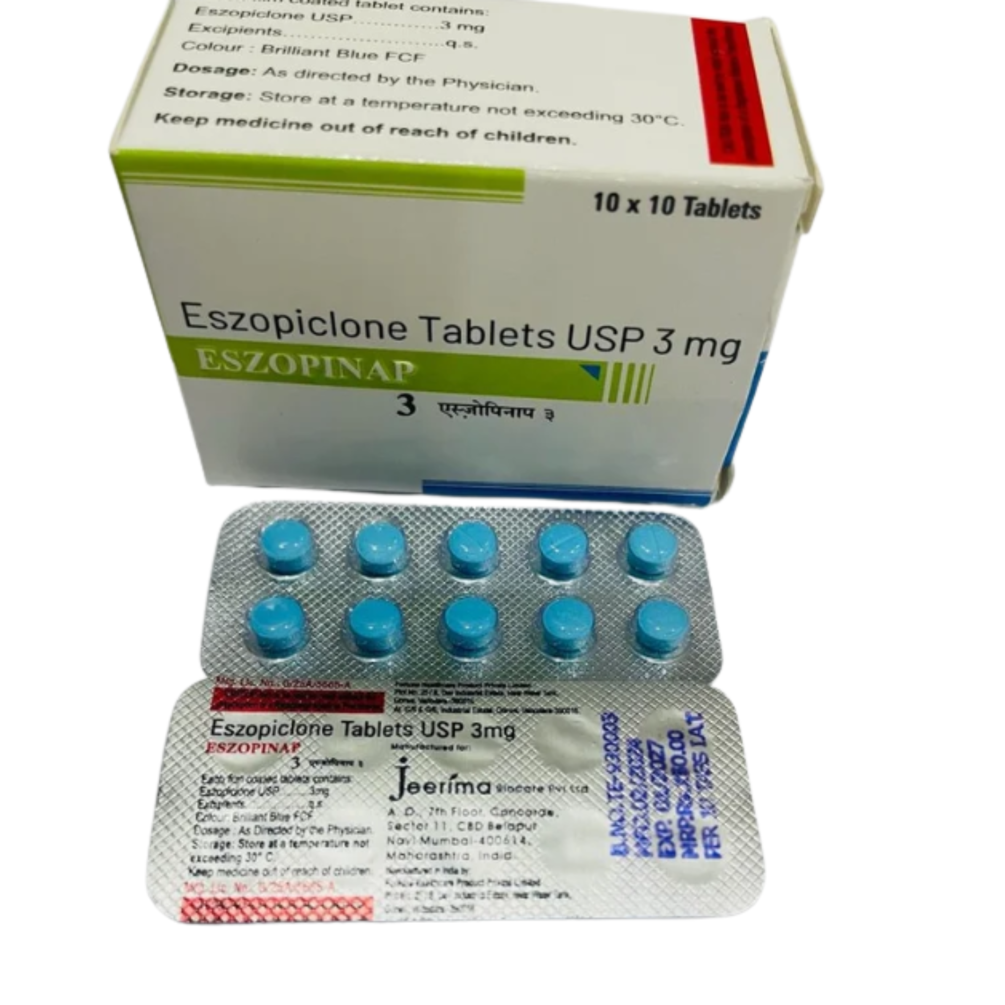 Eszopiclone Tablets Usp 3 Mg