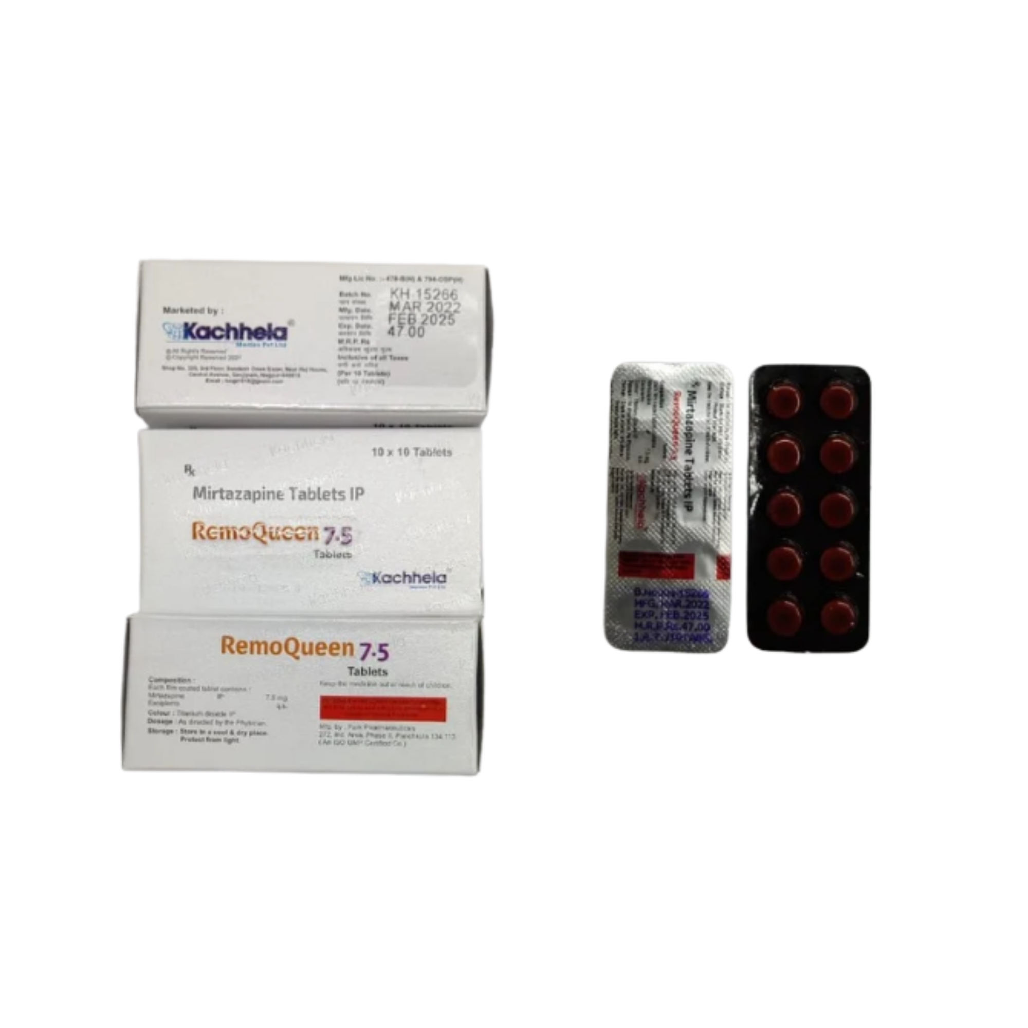 7.5mg Remo Queen Mirtazapine Tablet