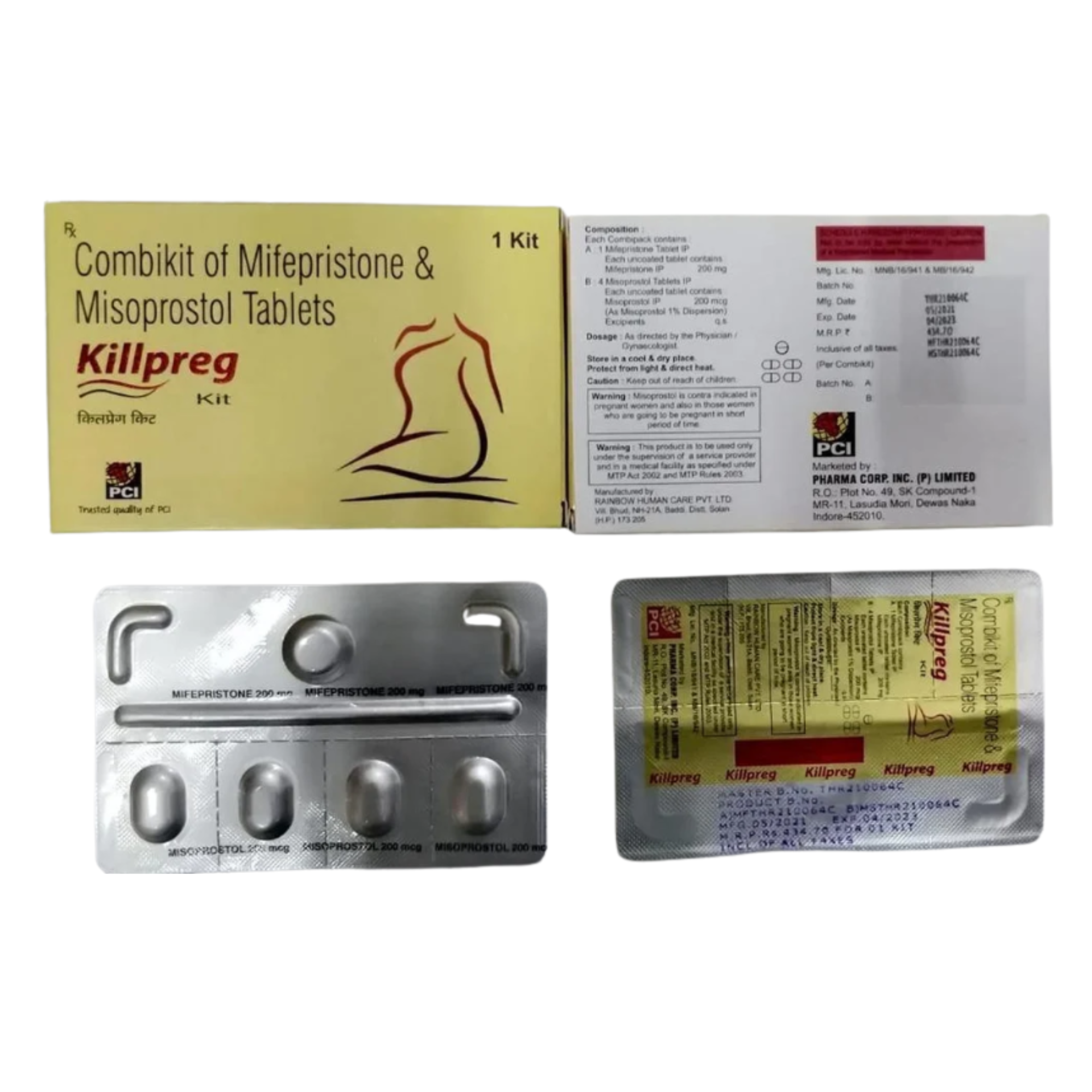 Killpreg Mifepristone Misoprostol Tablet