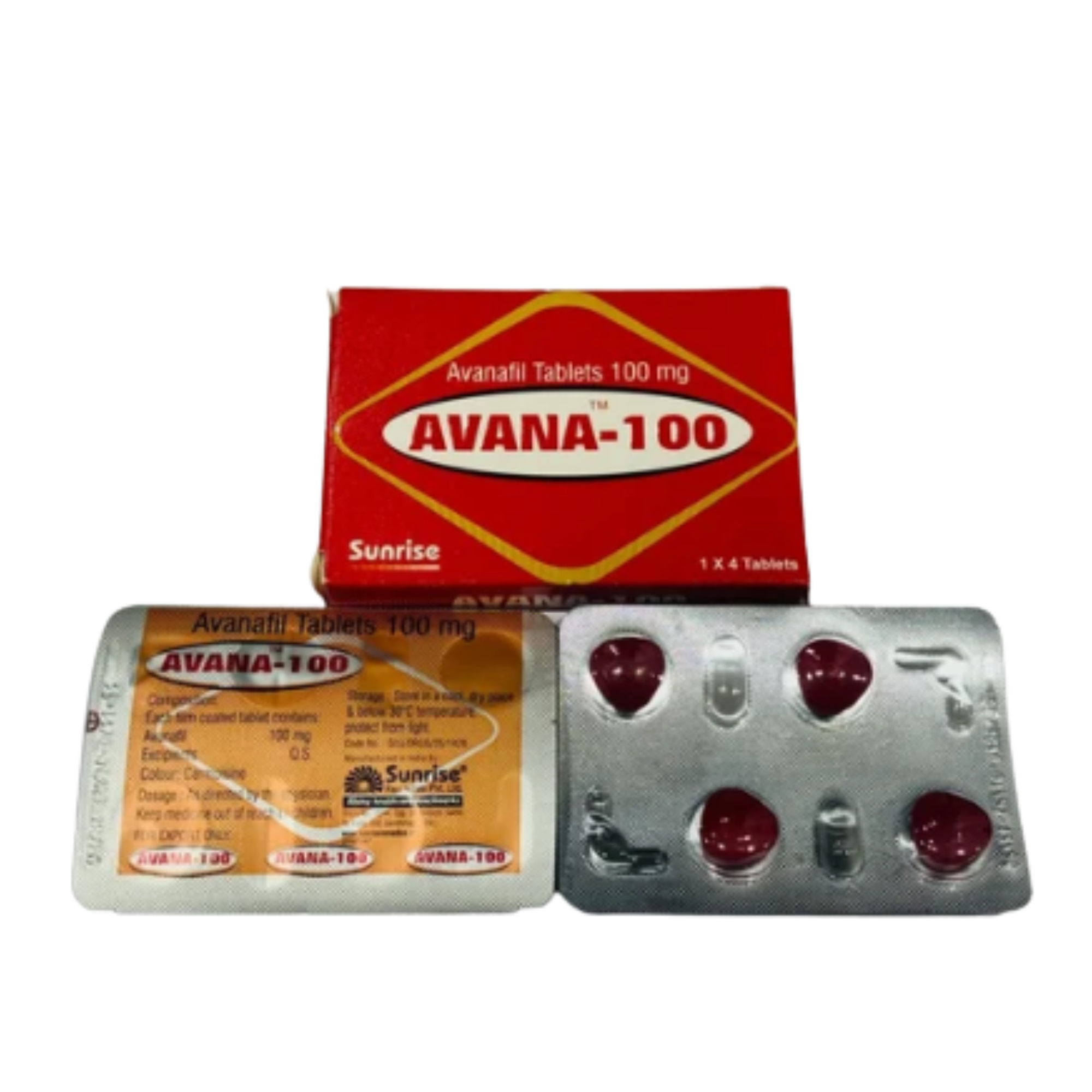 100mg Avana Avanafil Tablets