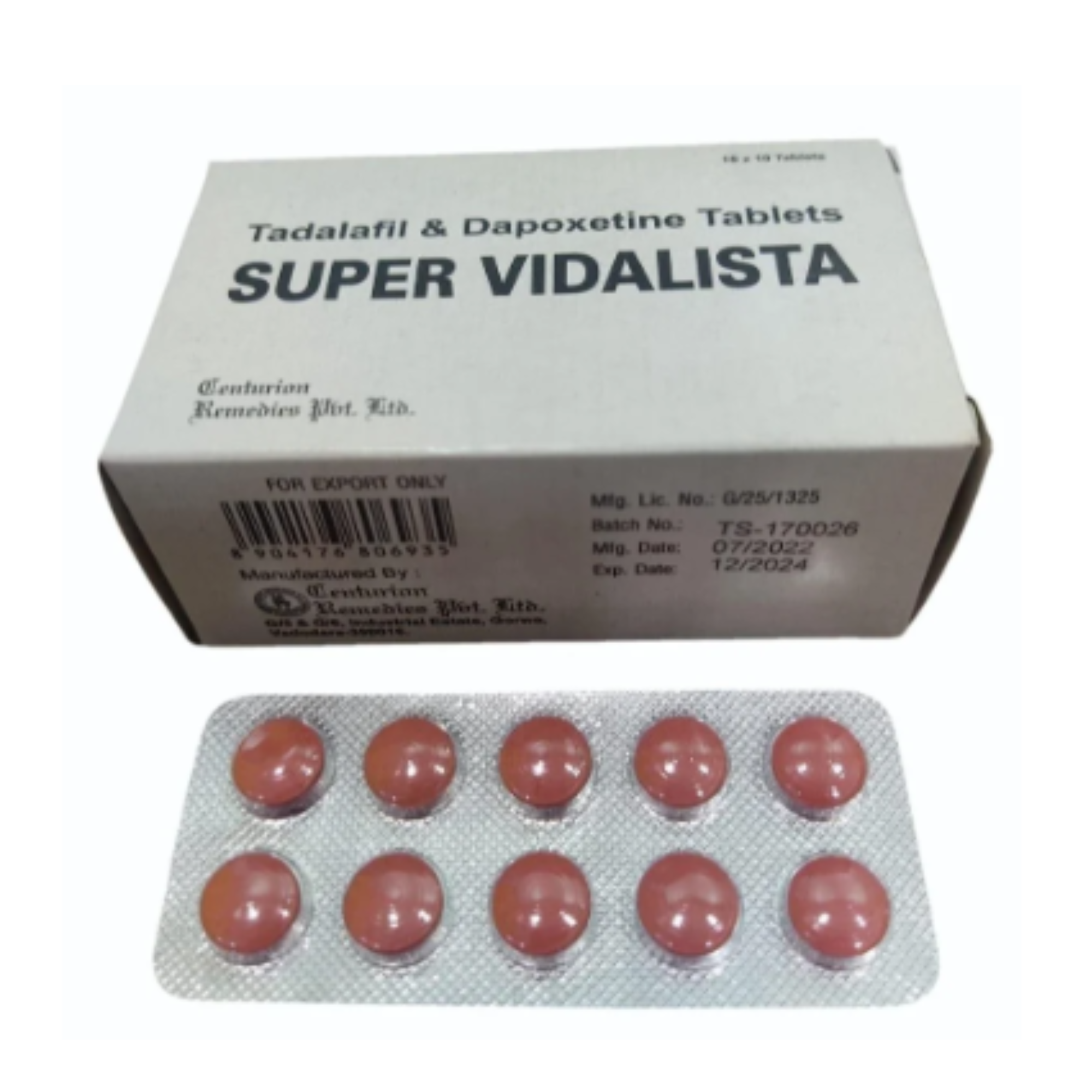 Super Vidalista Tadalafil Dapoxetine Tablets