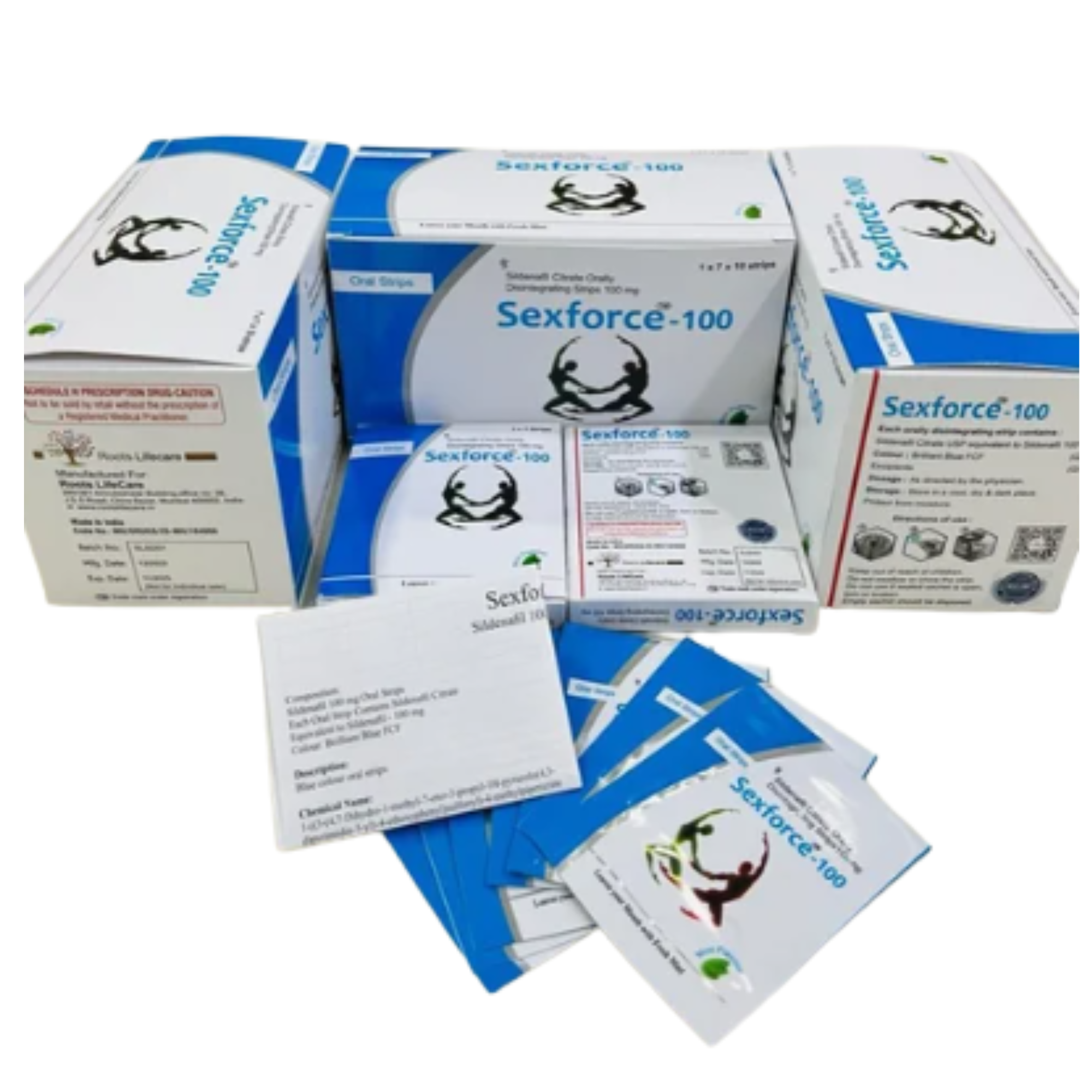 Sildenafil Citrate Orally disintegrating strips SEXFORCE - 100 MG
