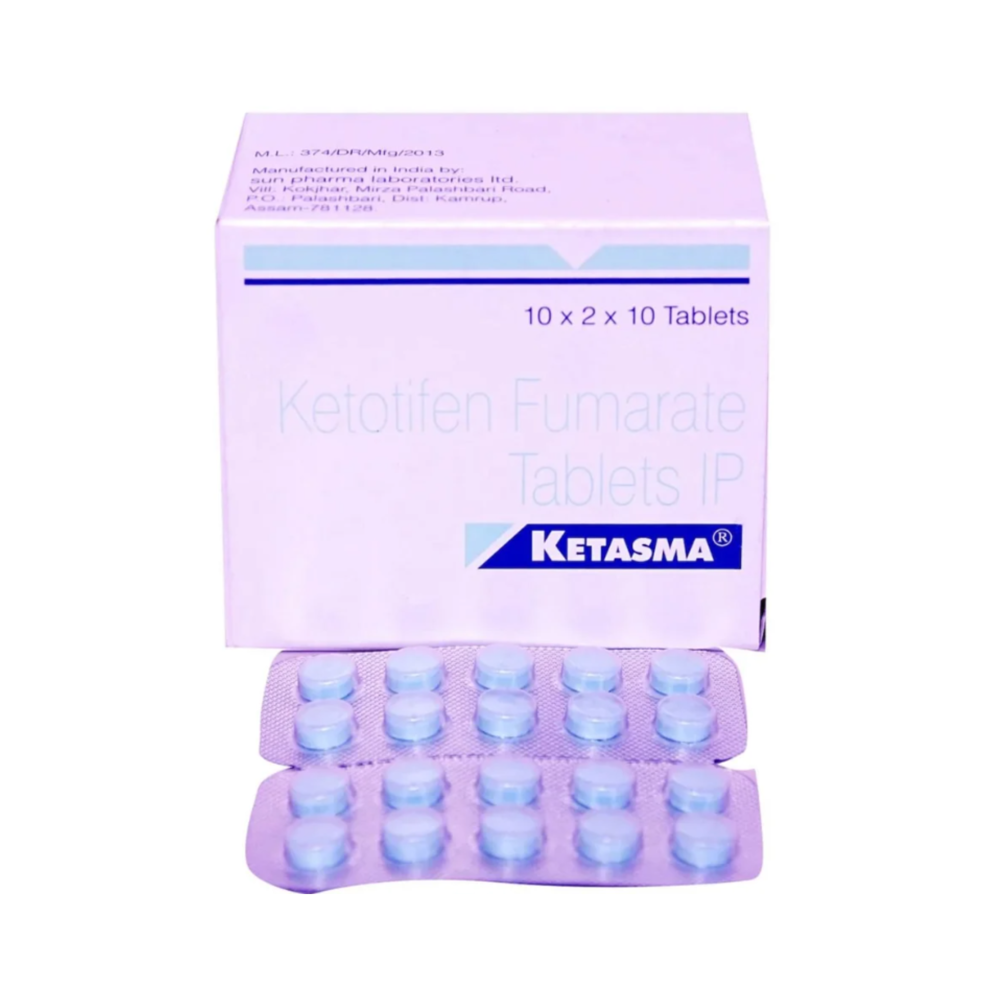1mg Ketasma Ketotifen Fumarate Tablets